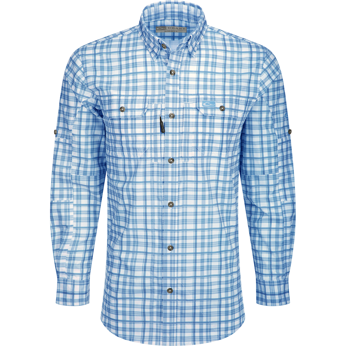 Hunter Creek Long Sleeve Plaid Shirt - Classic Window Pane Checkered Button Down for Men - Perfect for Casual Outings, Outdoor Adventures & Office Wear