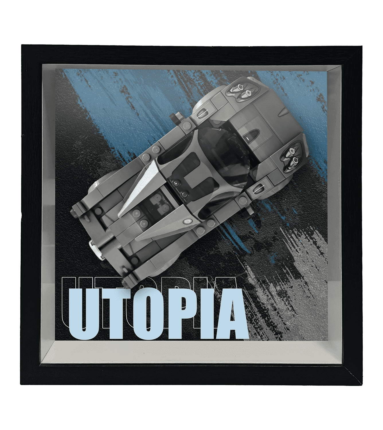 Lego Speed Champions Pagani Utopia Race Car 76915 Display Frame - Perfect for Showcasing Your Model Car Collection at Home or Office