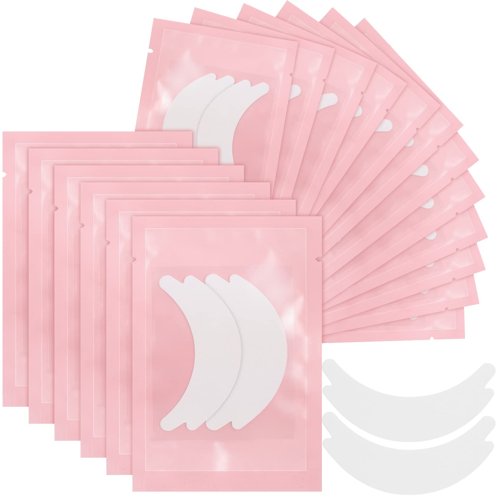 200 Pairs Microfoam Under Eye Pads - White Lash Extension Pads for Eyelash Extensions, Gel Eye Patches for Makeup & Lash Supplies - Perfect Fit for Most Eye Shapes - Ideal for Salon, Spa & Home Use