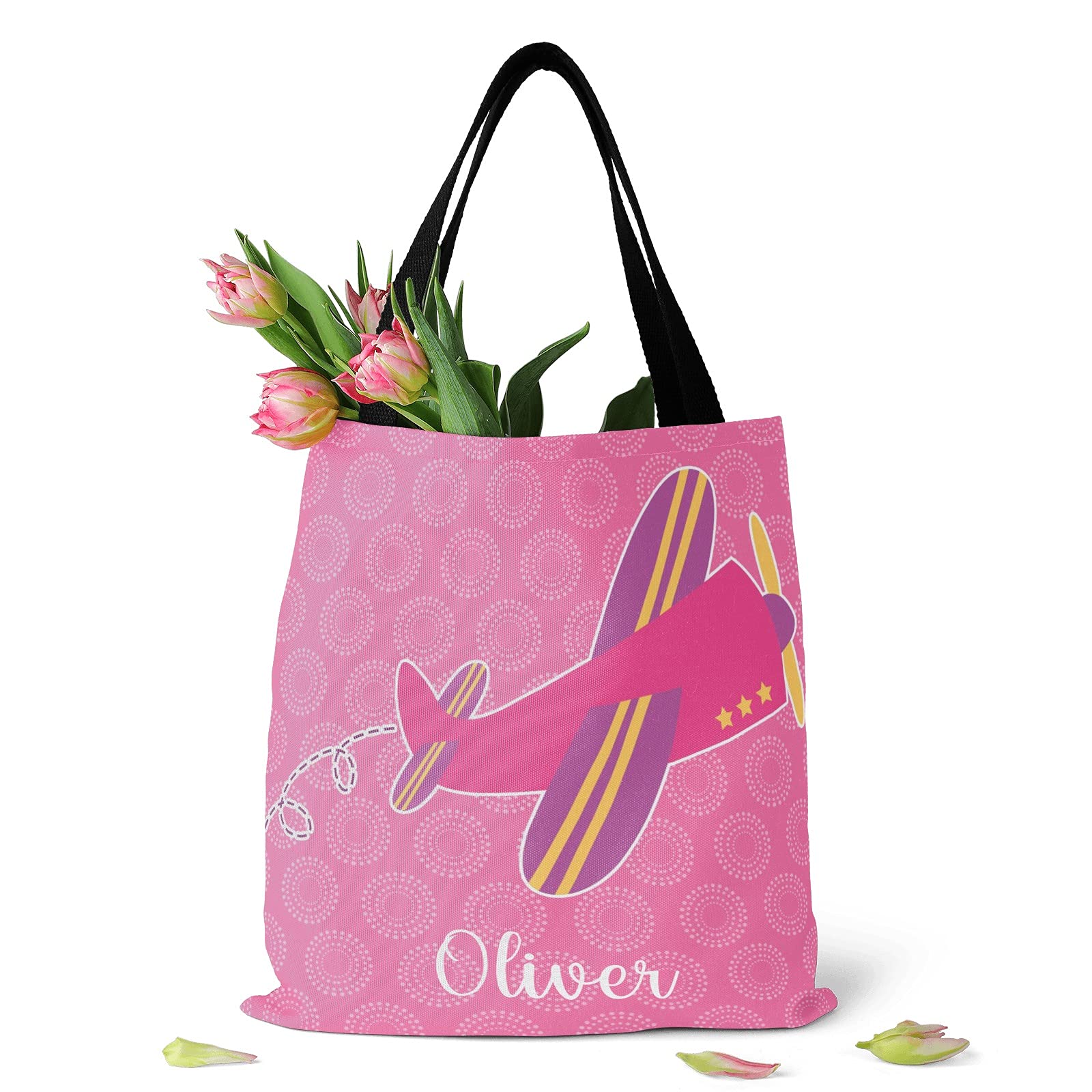 Custom Personalized Canvas Tote Bags for Women & Kids - Eco-Friendly Reusable Shopping Bags for Groceries, Beach, Travel & Daily Use