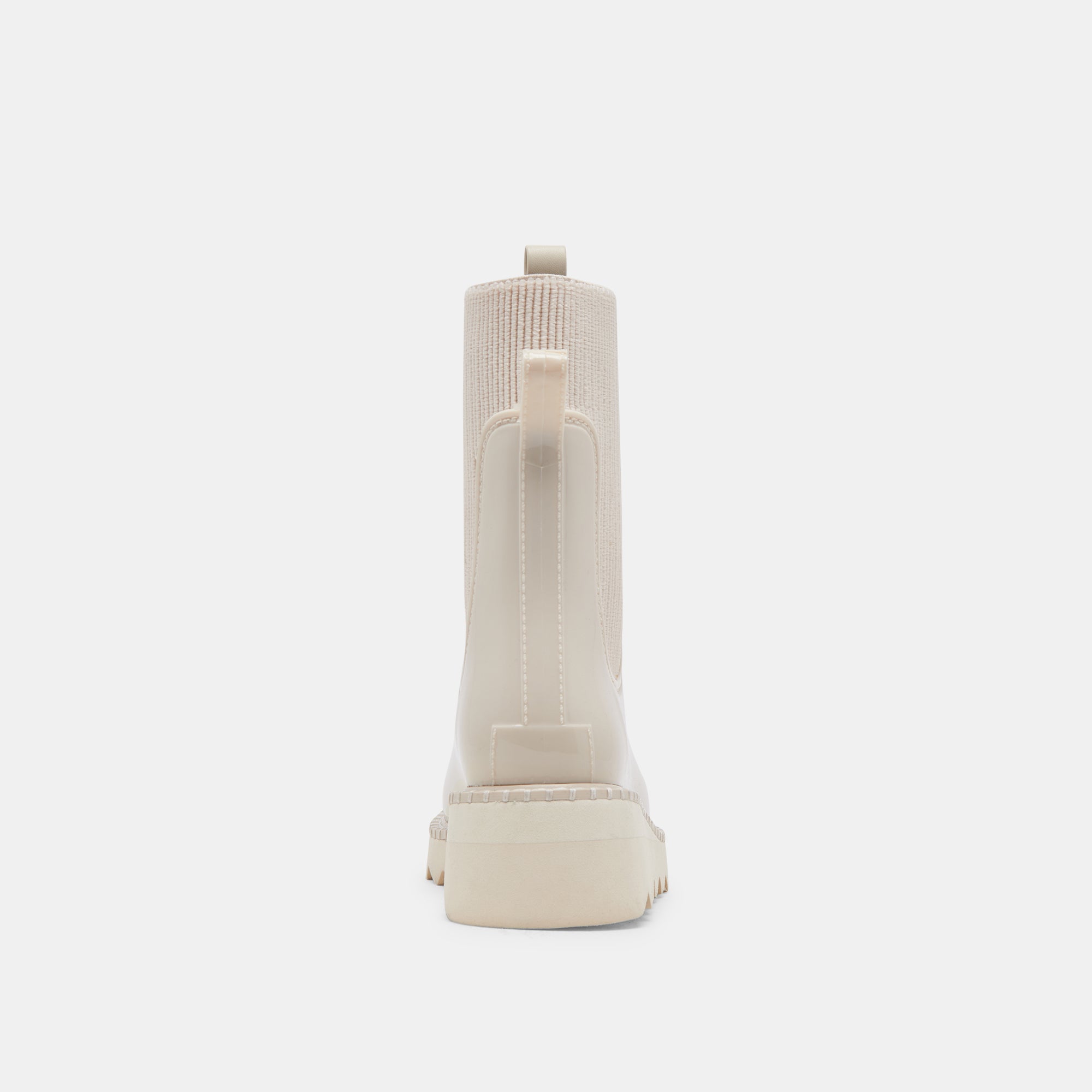 TROPIC H2O Women's Waterproof Rain Boots - Ivory Patent Leather Chelsea Style - Perfect for Gardening, Walking Dogs & Outdoor Activities