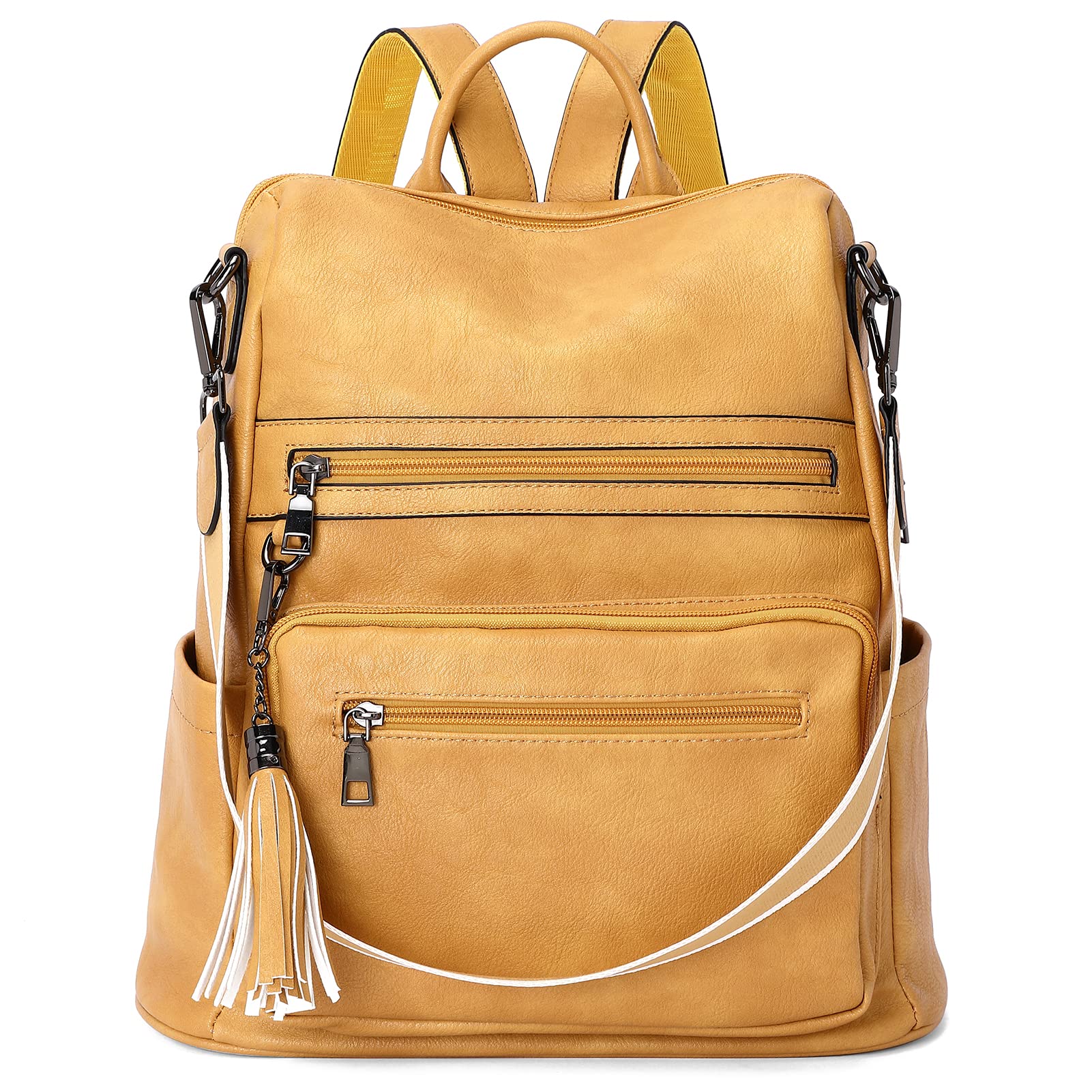 Telena Women's Vegan Leather Backpack Purse - Large Travel Backpack for College, Work & Commuting with Stylish Tassel | Perfect for School, Office, Weekend Getaways & Daily Use