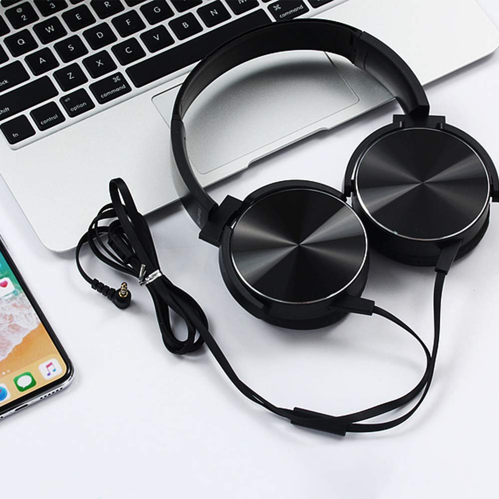 5 Pack Kids Bulk Headphones with Microphone - Stereo Sound Headset for Online Learning, School Boys & Girls - 3.5mm Audio Jack Compatible with Smartphone, Tablet, Kindle, Computer (OH450, Black) - Perfect for Virtual Classrooms, Homeschooling & Remote Learning