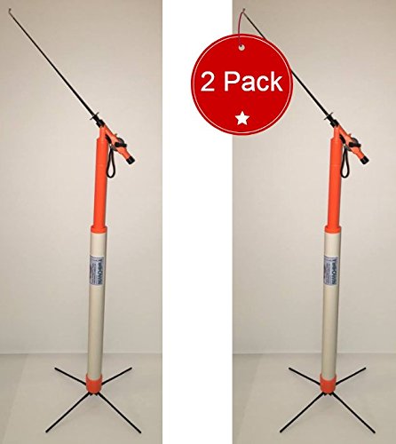 Orange - Premium All-in-One Ice Fishing Kit (2-Pack) for Winter Angling - Perfect for Ice Fishing, Camping & Outdoor Adventures