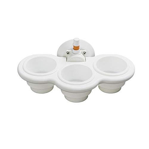 SeaSucker 3-Cup Holder for Boats & RVs - White Universal Drink Holder for Marine, Automotive & Outdoor Use - Perfect for Fishing, Camping & Road Trips