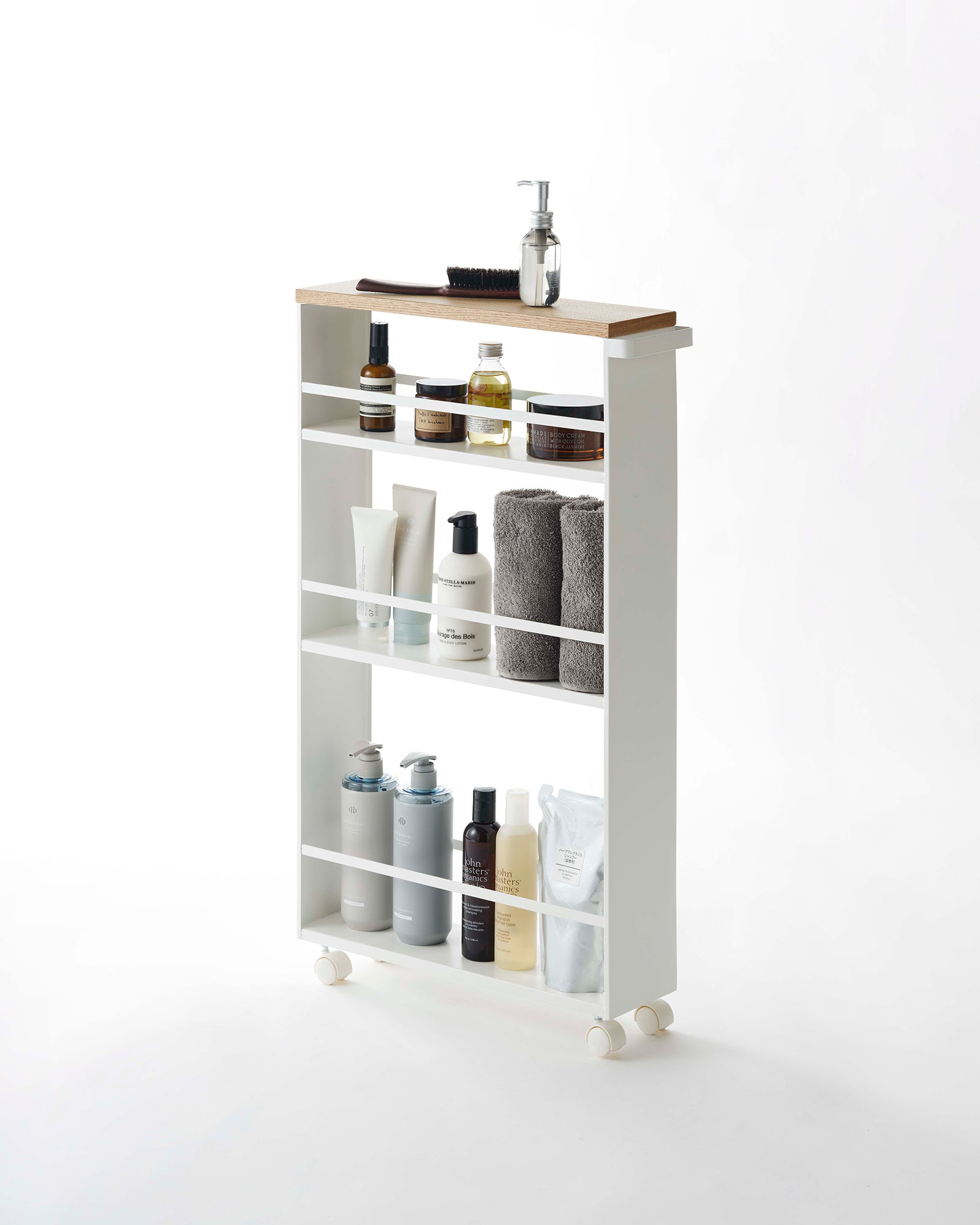 Slim Rolling Storage Cart with Wheels - 32 Inch Height, Durable Steel Frame - Perfect for Kitchen, Bathroom, Office & Home Organization