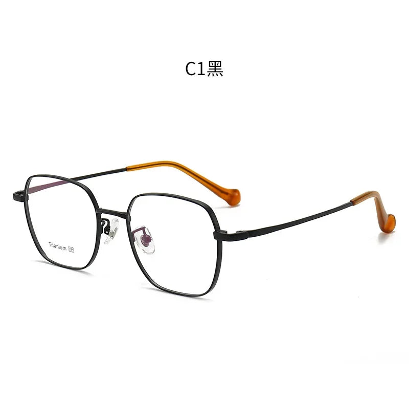 Aror Women's Full Rim Square Polygon Titanium Eyeglasses 495026 - Lightweight & Durable Glasses for Work, Reading & Fashion