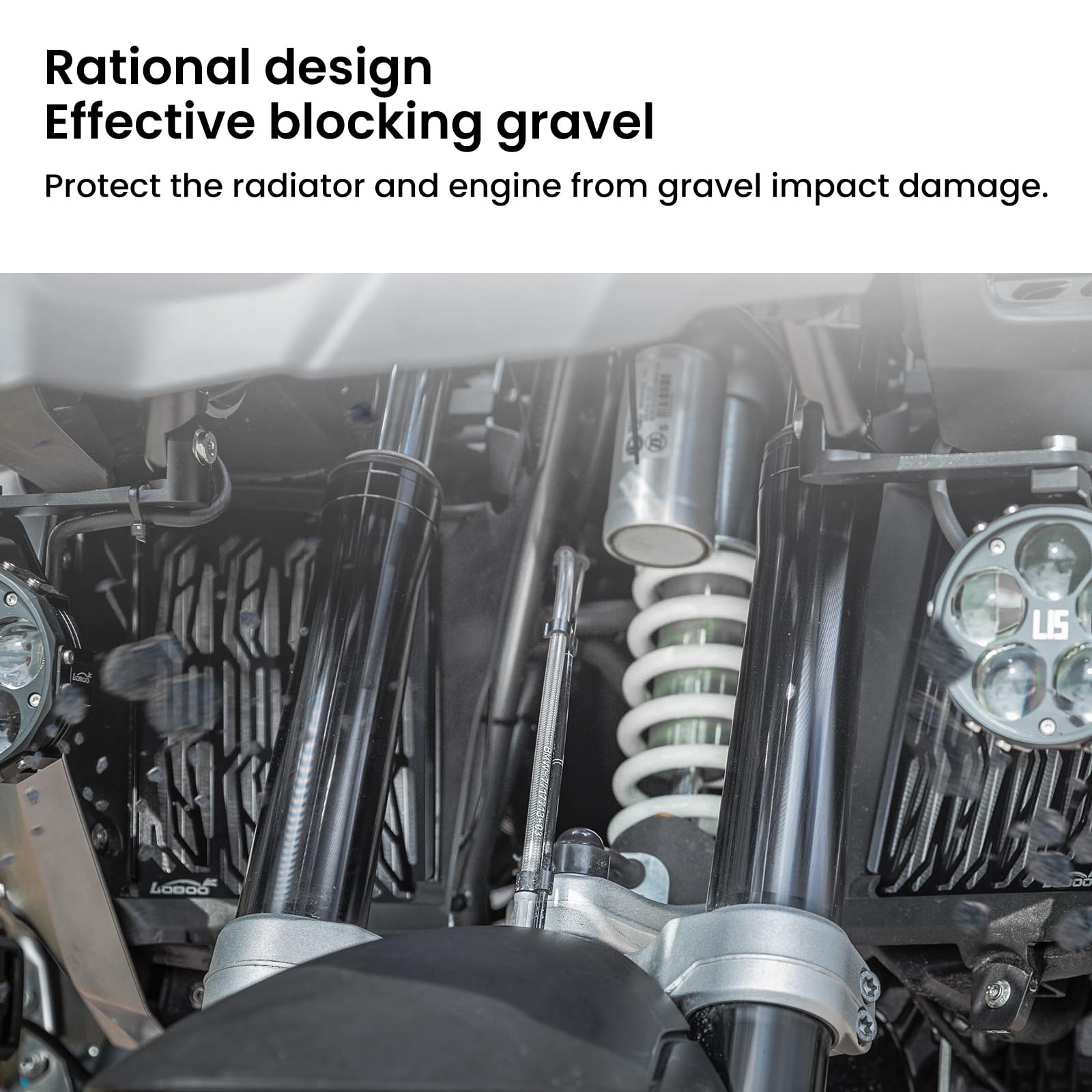 BMW R1250GS/1250GS ADV (2019+) Motorcycle Radiator Guard & Oil Guard Kit - Heavy Duty Engine Protection Mesh & Grille Cover for Off-Road Adventure Riding & Long-Distance Touring