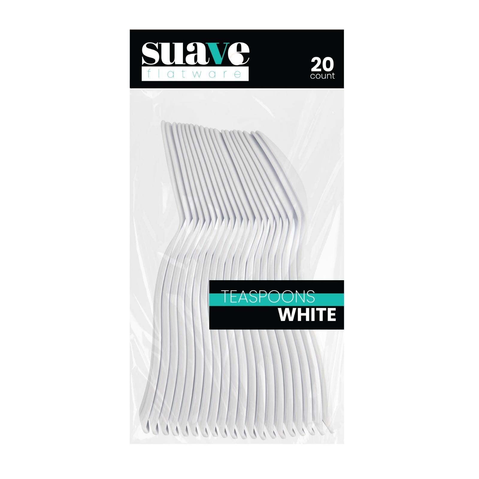 Premium Suave Collection 20-Piece White Flatware Set - Elegant Stainless Steel Silverware for Dining, Parties & Everyday Use