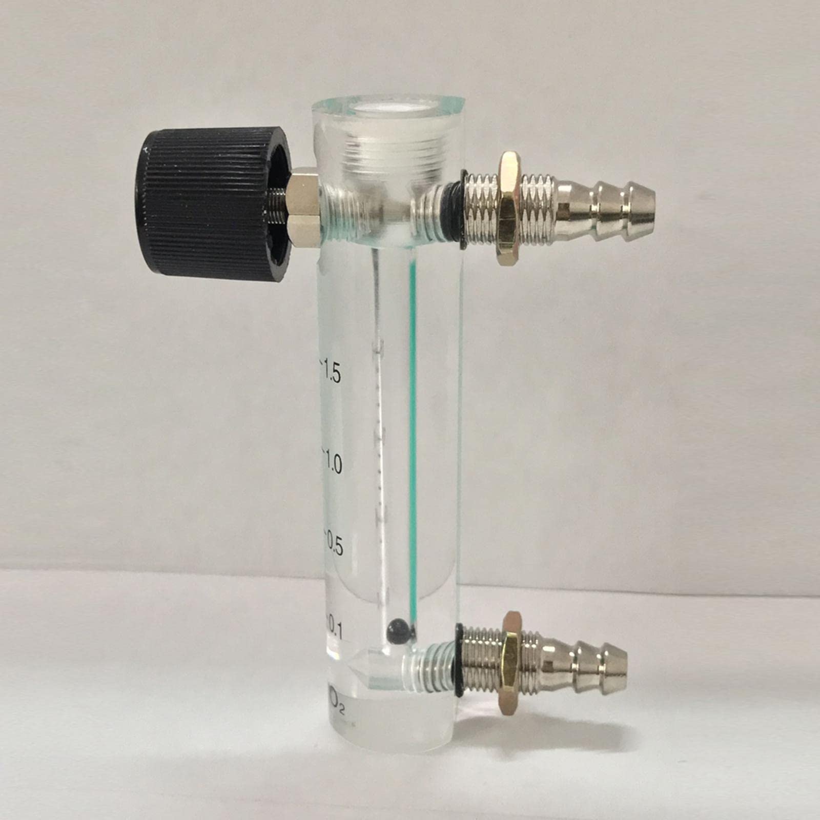 Oxygen Flow Meter with Control Valve 0.1-1.5L for Medical & Industrial Use - Accurate Air Flow Measurement Device for Oxygen Therapy, Welding & Laboratory Applications