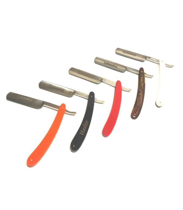 5-Piece Professional Barber Straight Razor Set - Stainless Steel Blades with Mixed Color Handles for Precision Shaving & Grooming | Perfect for Barbershops, Home Use & Gift Giving
