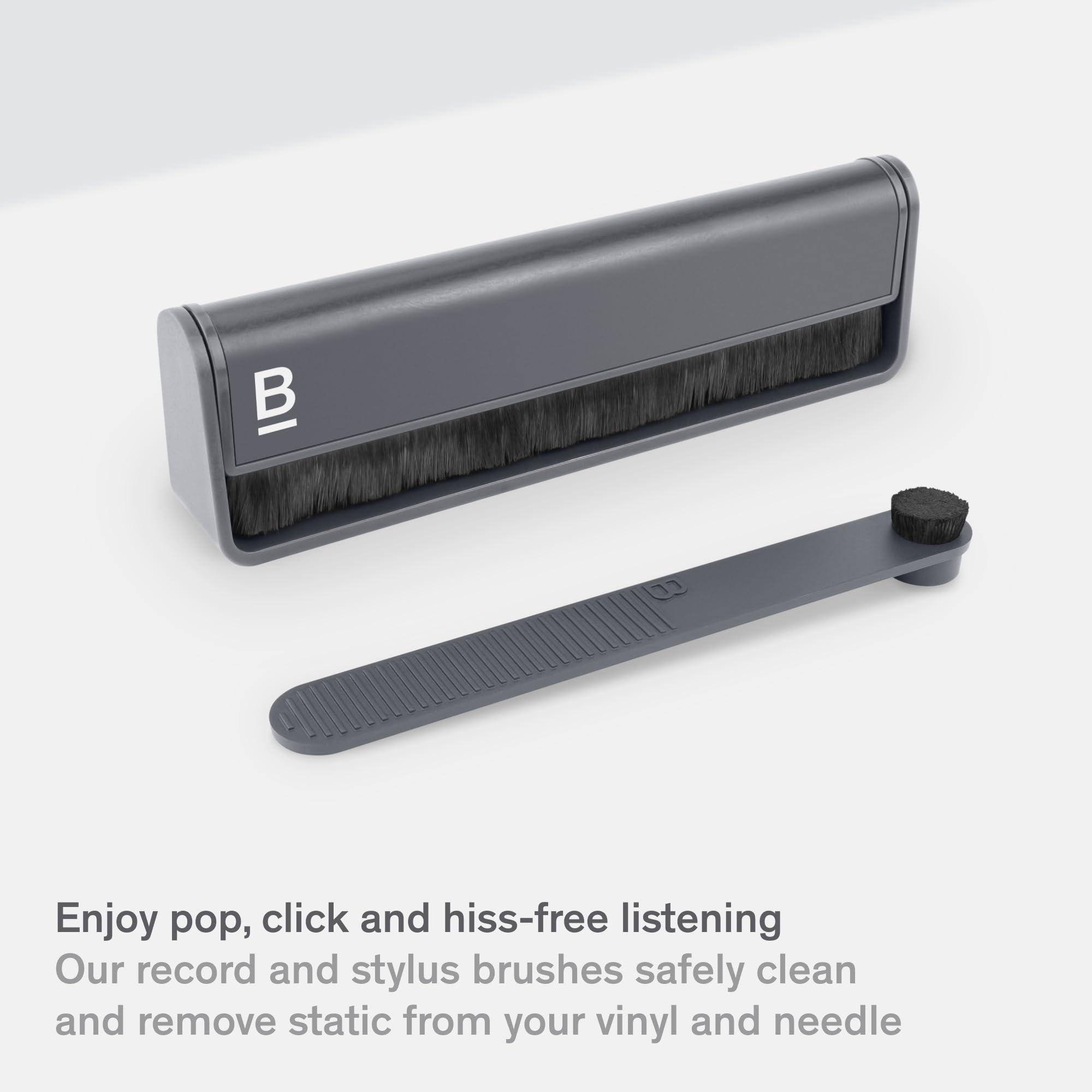 Record Cleaner Kit - 2-Piece Vinyl Cleaning Kit with Carbon Fiber Anti-Static Brush & Stylus Cleaner - Essential for Vinyl Record Maintenance & Turntable Care - Perfect for Audiophiles & Music Collectors