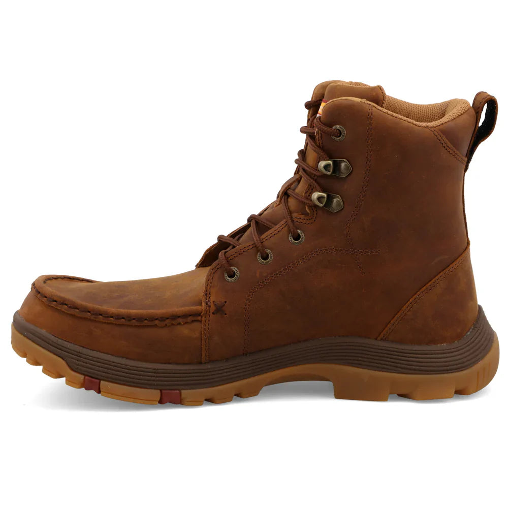 Men's 6-Inch Work Boots with Oblique Toe - Durable Safety Shoes for Construction, Hiking & Outdoor Work