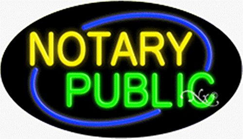 Handmade Custom Neon Signs for Notary Public - Energy Efficient LED Glass Tube Lights for Business & Office Decor - Perfect for Storefronts, Bars, and Home Wall Art
