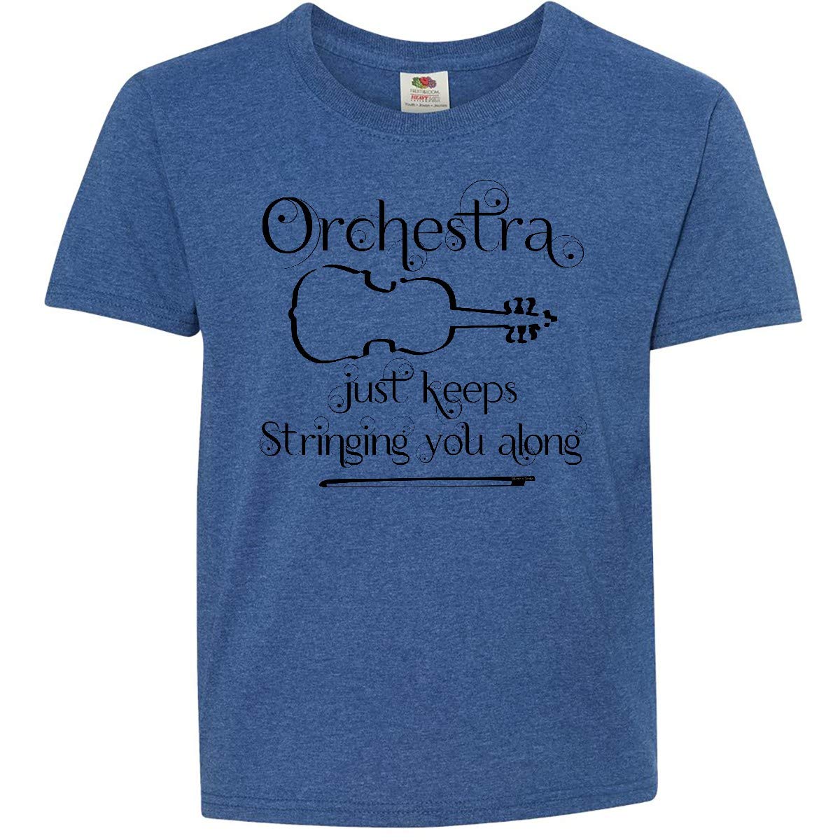Inktastic Orchestra String Along Youth T-Shirt - Music Lovers Graphic Tee for Kids & Teens - Perfect for School, Concerts & Music Events