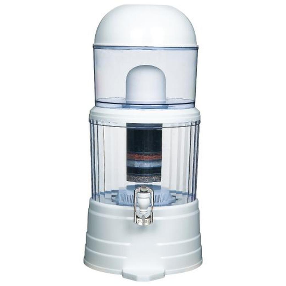 14L Benchtop 8-Stage Water Filter System - Ceramic, Carbon & Mineral Stone Silica Purifier for Clean Drinking Water | Home, Office & RV Use