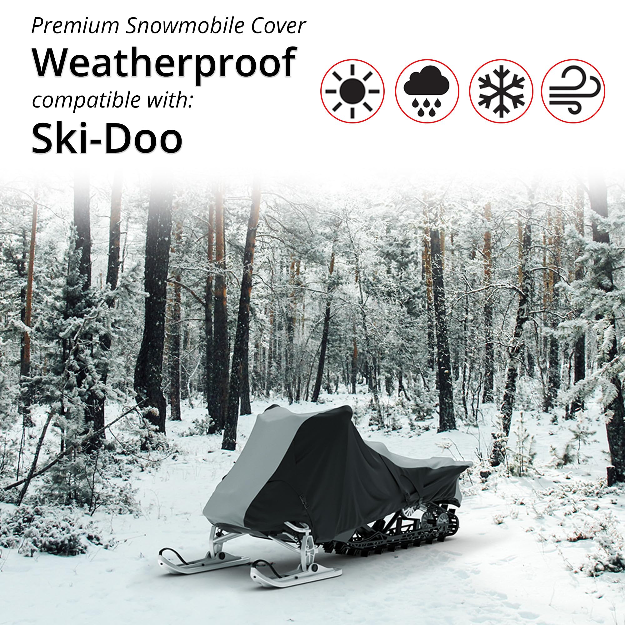 CarCovers Weatherproof Snowmobile Cover for Ski-doo 2012 Mx Z Sport 600 - Access Panels, Storage Bag, Snowmobile Gear Protection Accessories for Winter Storage & Outdoor Use