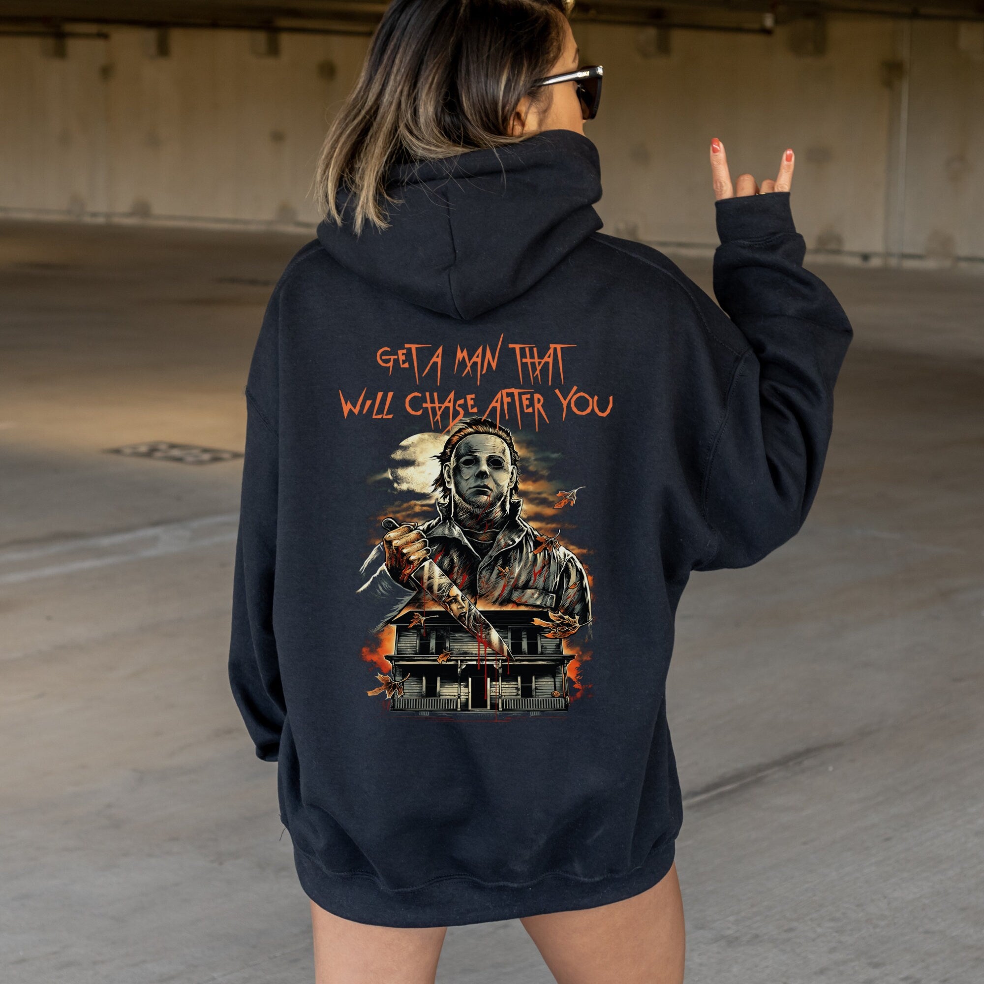 Michael Myers Halloween Hoodie - Horror Movie Sweatshirt for Halloween Party & Cosplay - Scary Movie Fan Gift for Men & Women