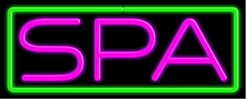 Custom Spa Glass Neon Sign #10294 - Handcrafted in USA - Perfect for Salon, Spa, and Relaxation Room Decor