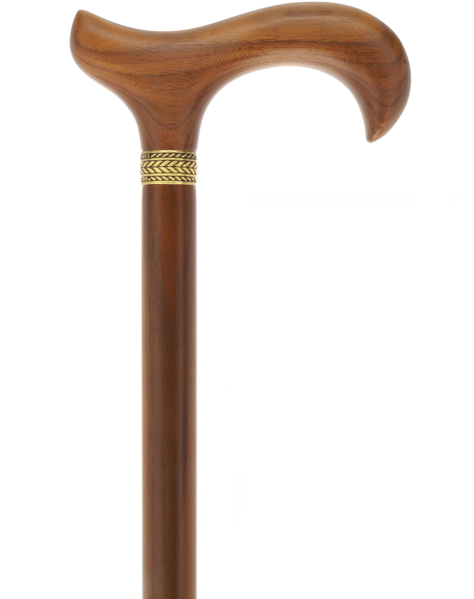 Premium Derby Handle - Standard Size in Rich Walnut Wood with Pewter Collar - Perfect for Cabinet Doors, Drawers & Furniture Restoration Projects