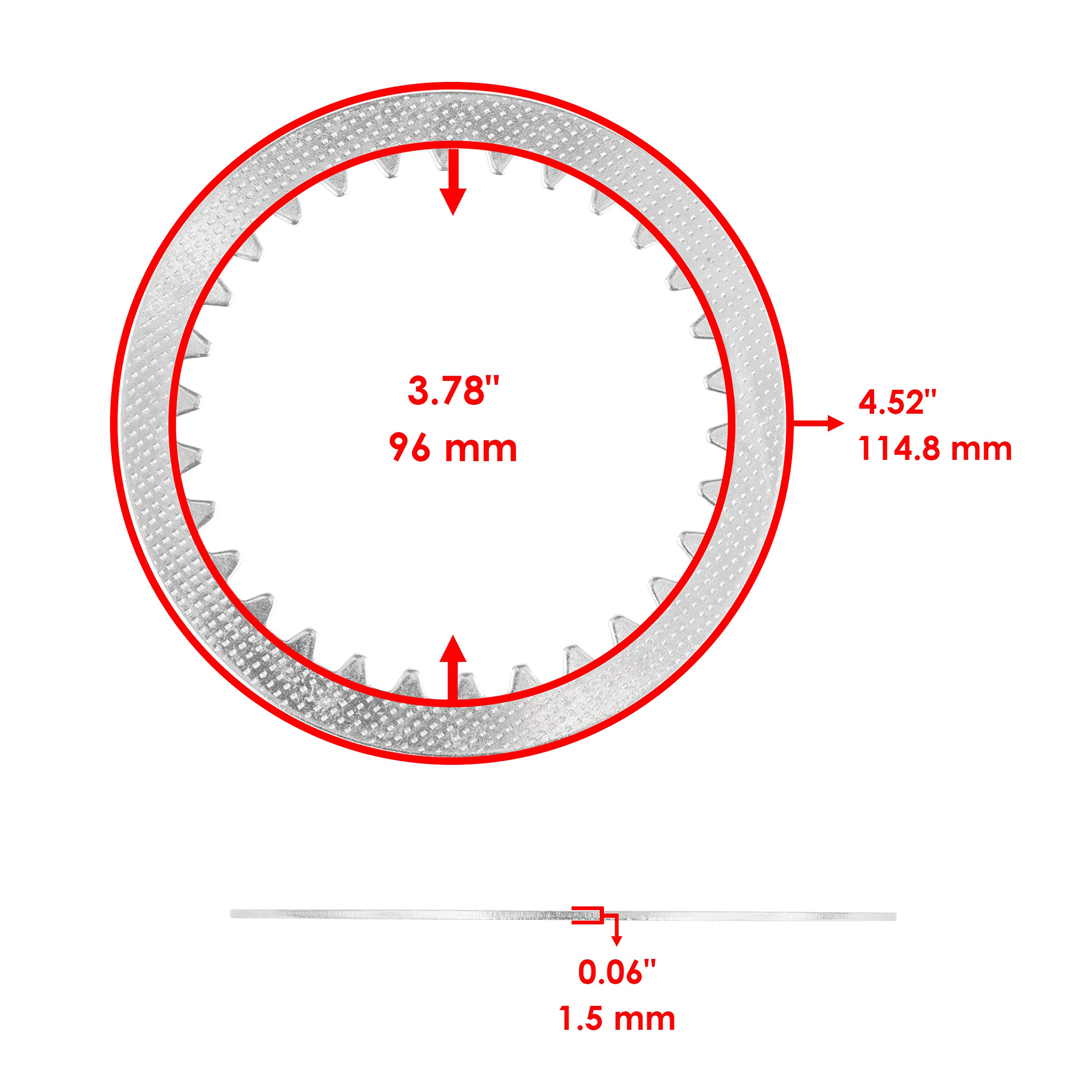Caltric Clutch Friction Plates for Suzuki LT230S Quadsport 230 (1985-1988) - Replacement Part NO104361 - Durable ATV Clutch Repair Kit for Off-Road & Trail Riding