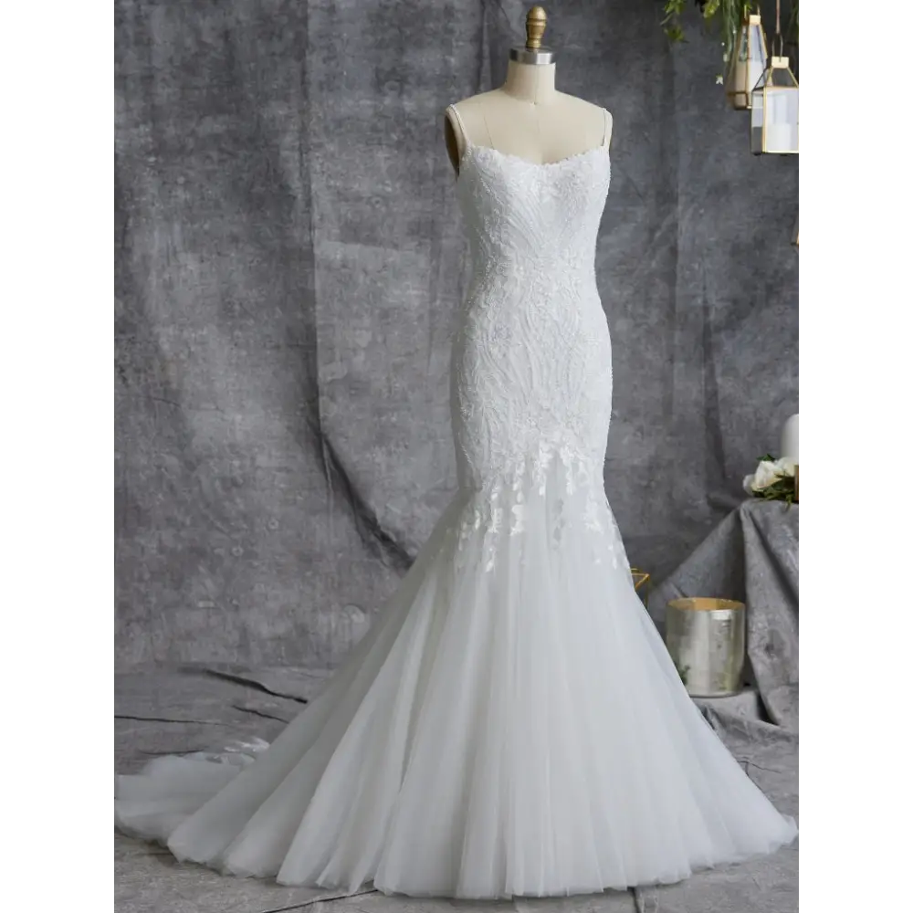 Nikolina by Maggie Sottero | Elegant Lace Wedding Dress for Bride | Perfect for Church Ceremony & Beach Weddings