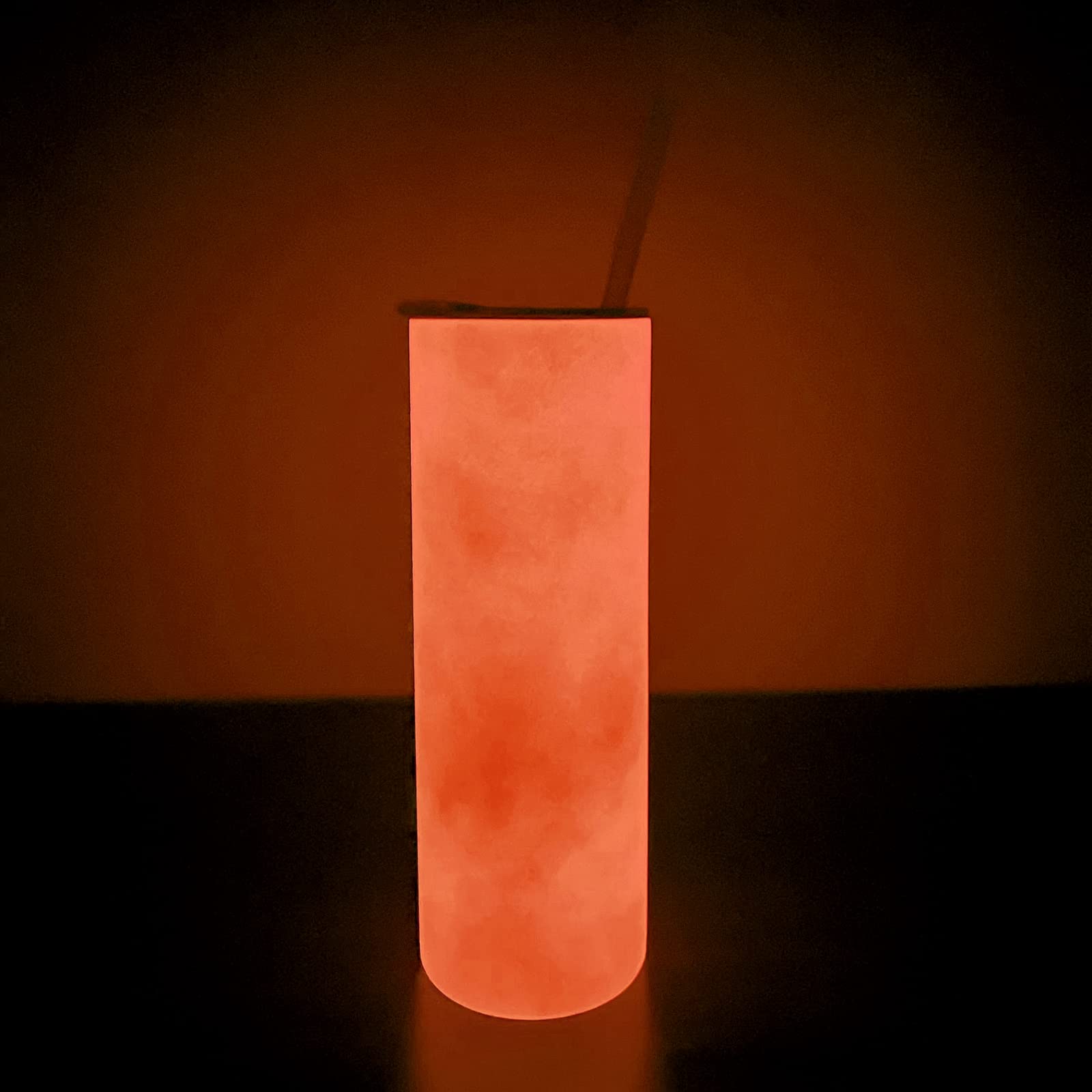 20oz Sublimation Glow in the Dark Tumbler (24-Pack) - Red Glow Blank Tumblers for Custom Designs | Bulk Insulated Cups for Parties, Promotions & Gifts | Glows After Light Exposure