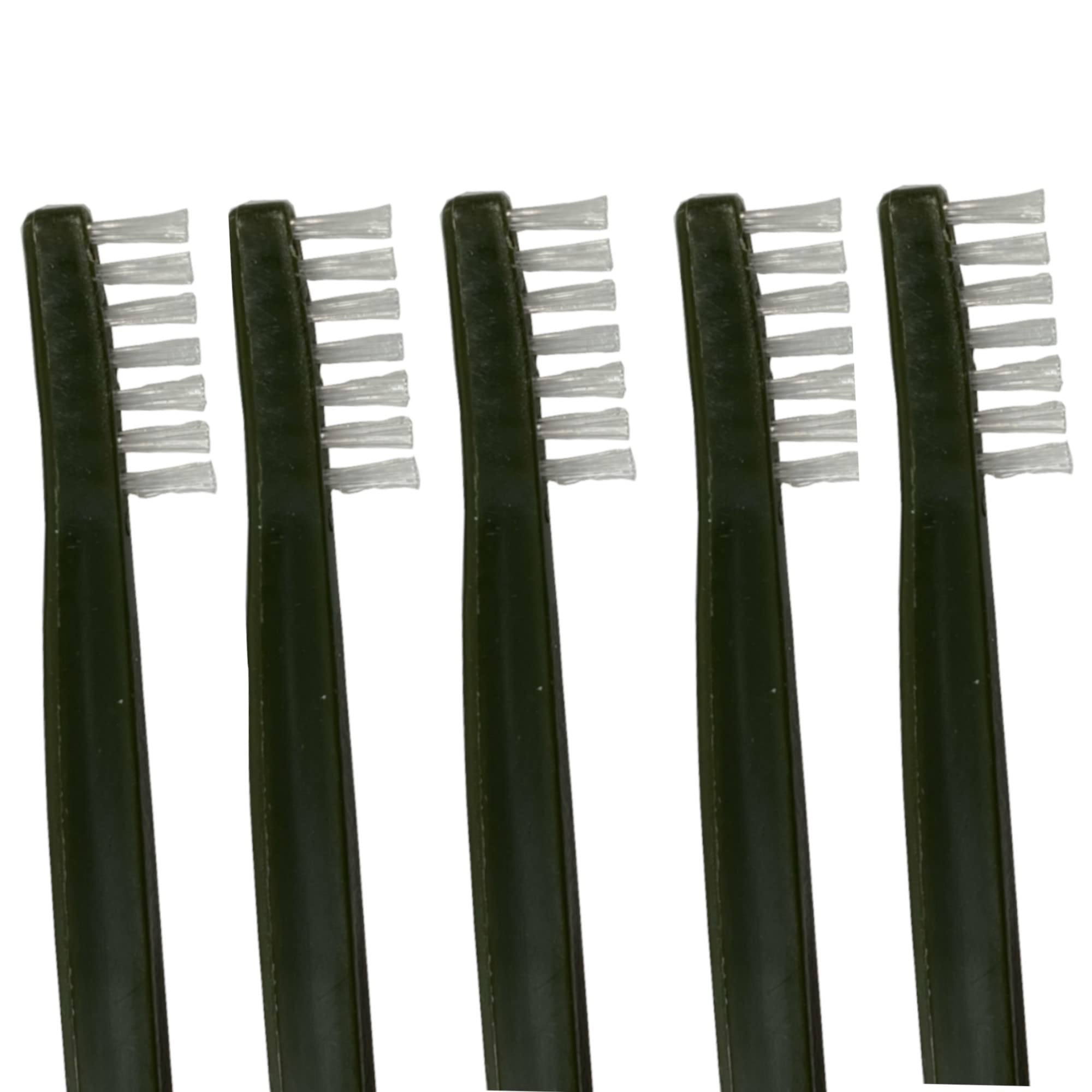 MaximalPower 7-Inch Double-Ended Gun Cleaning Brushes - 10 Pack Nylon All-Purpose Cleaning Brushes with Ergonomic Plastic Handle for Firearms, Tools & Household Cleaning