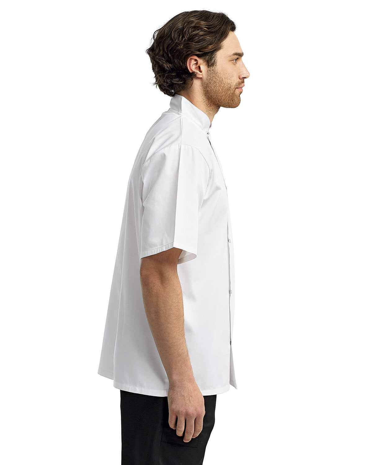 Reprime RP664 Unisex Studded Front Short Sleeve Chef Coat - Professional Kitchen Apparel for Chefs, Cooks & Culinary Students - Perfect for Restaurants, Catering & Cooking Classes