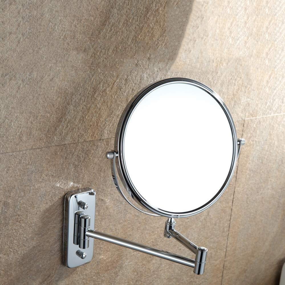 SGSG 6-inch Wall-Mounted Folding Vanity Mirror - 7X Magnification Double-Sided Cosmetic Mirror for Makeup & Shaving | Perfect for Bathroom, Bedroom & Dressing Room
