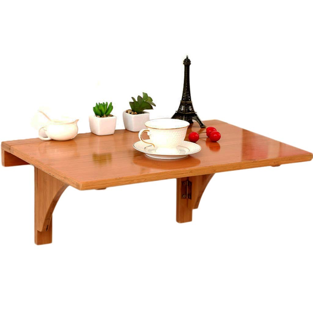 Space-Saving Nesting Wall-Mounted Folding Table - Brown 100x45cm - Multi-Functional for Cafe, Breakfast, Bedroom Dressing & Living Room - Perfect for Small Spaces, Apartments & Studio Decor - Telescopic Design with Gift-Ready Packaging