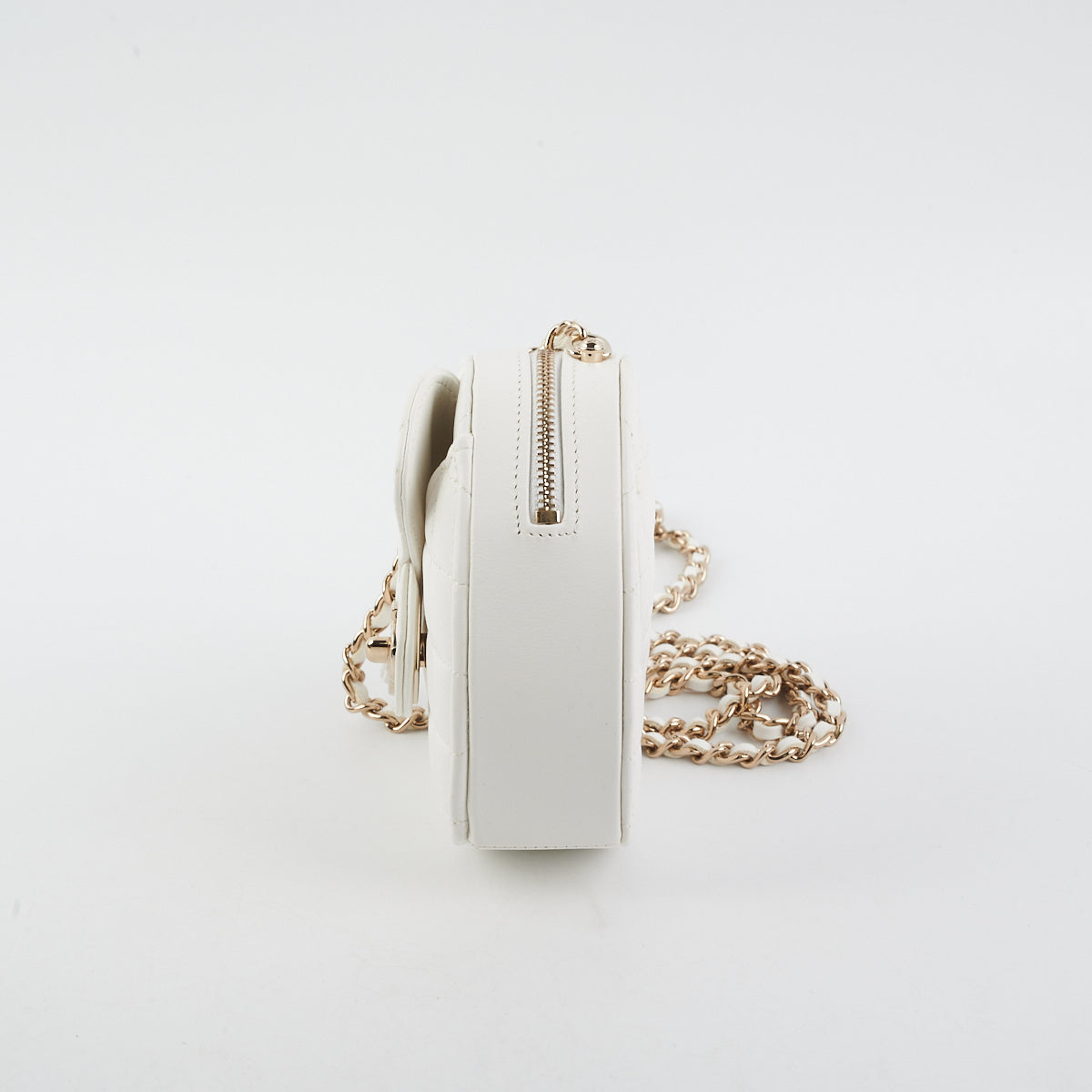 Chanel Mini Heart Bag White - Elegant & Stylish Crossbody Bag for Women | Perfect for Date Night, Parties & Special Occasions