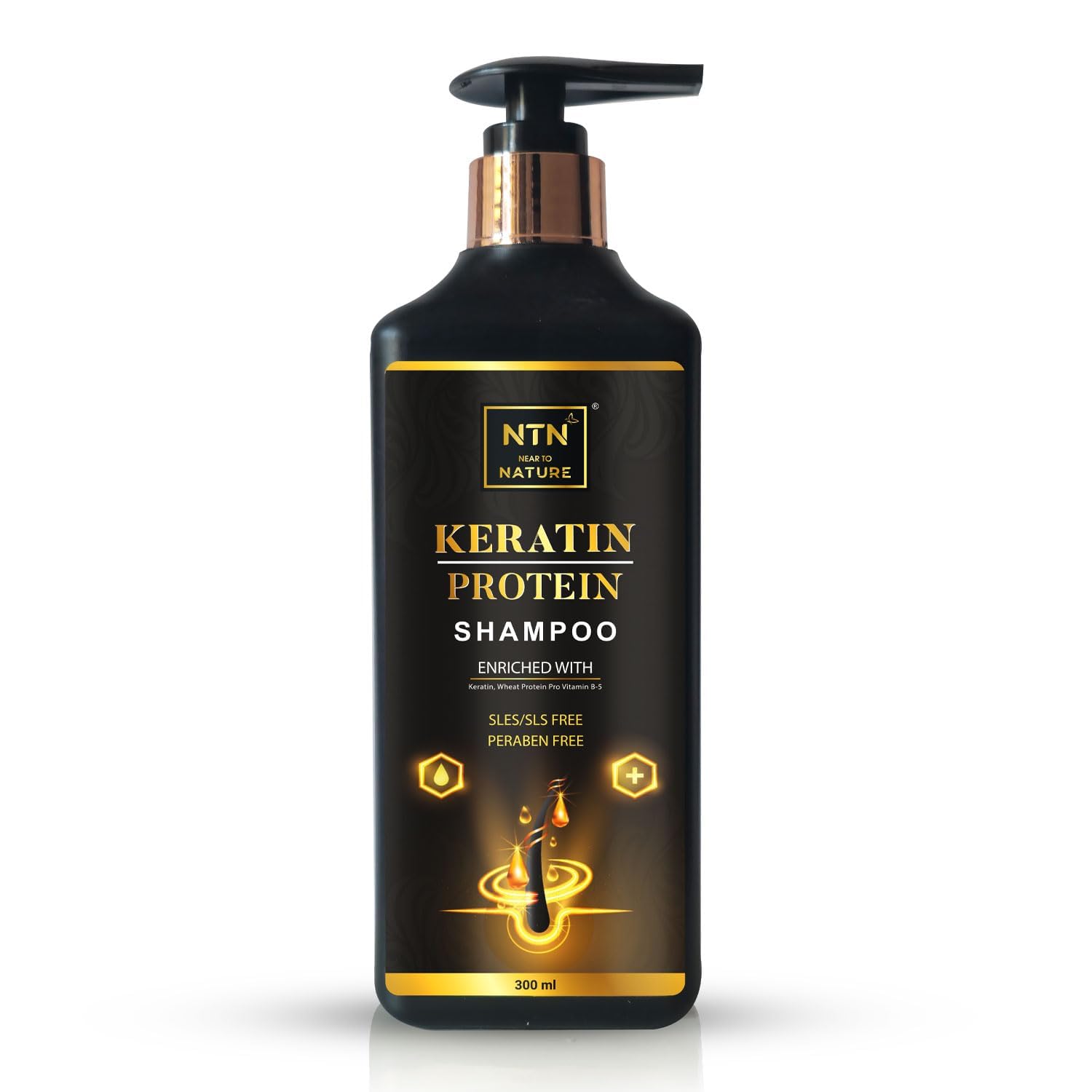 Keratin Protein Shampoo for Men & Women - 300ml Sulfate-Free Hair Repair Treatment for Dry, Damaged Hair - Salon Quality at Home | Daily Use & Color-Treated Hair Care