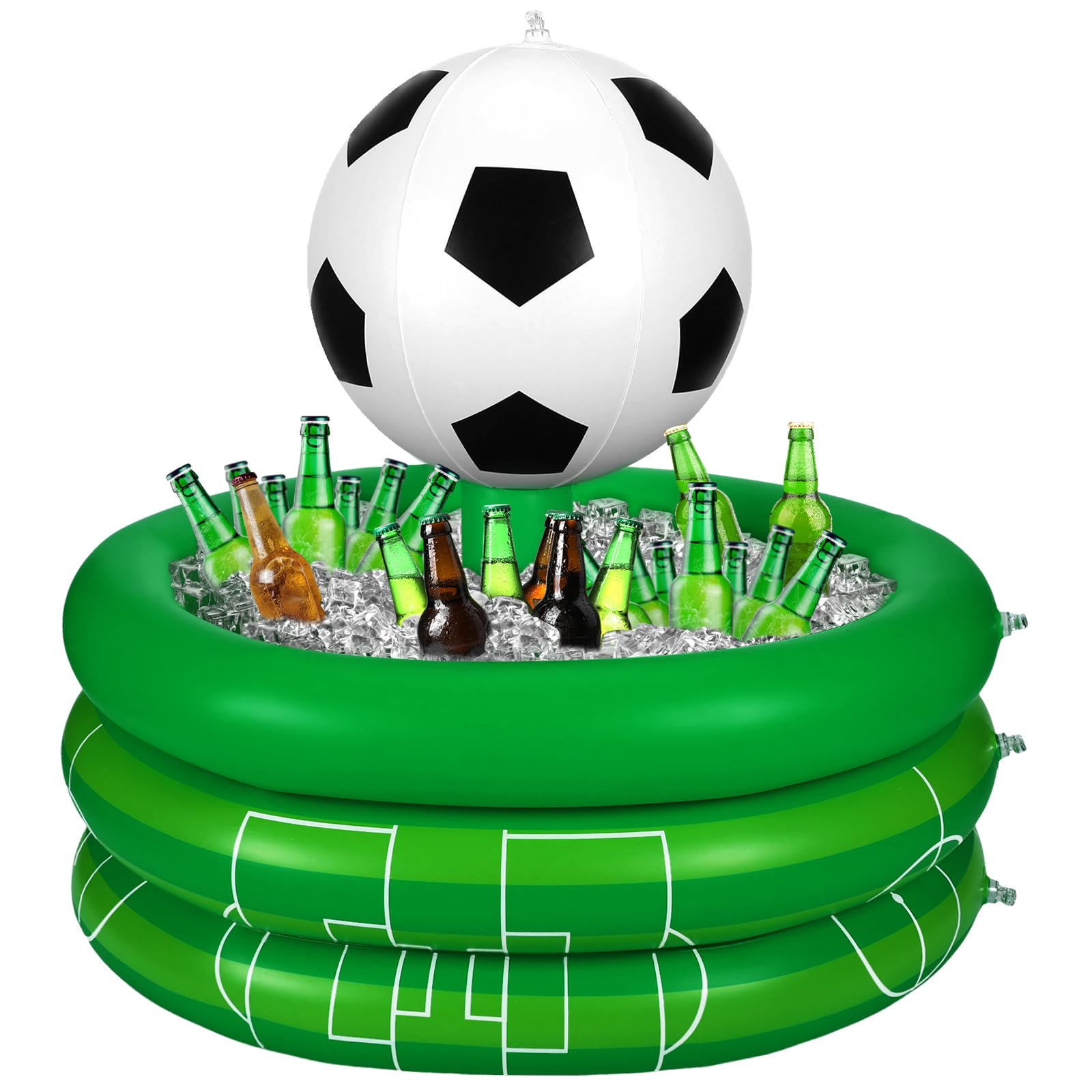 Bencailor Inflatable Cooler - Portable Football Drink Cooler, PVC Sports Toss Game, Rugby Basketball Baseball Party Decoration, Ideal for Tailgates, Beach Outings, and Backyard BBQs