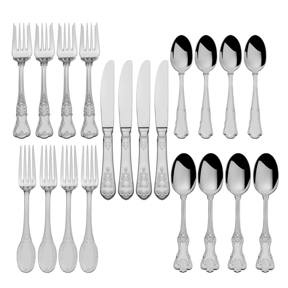 Premium 20-Piece Stainless Steel Flatware Set - Service for 4 - Elegant Silverware for Fine Dining, Dinner Parties & Everyday Use