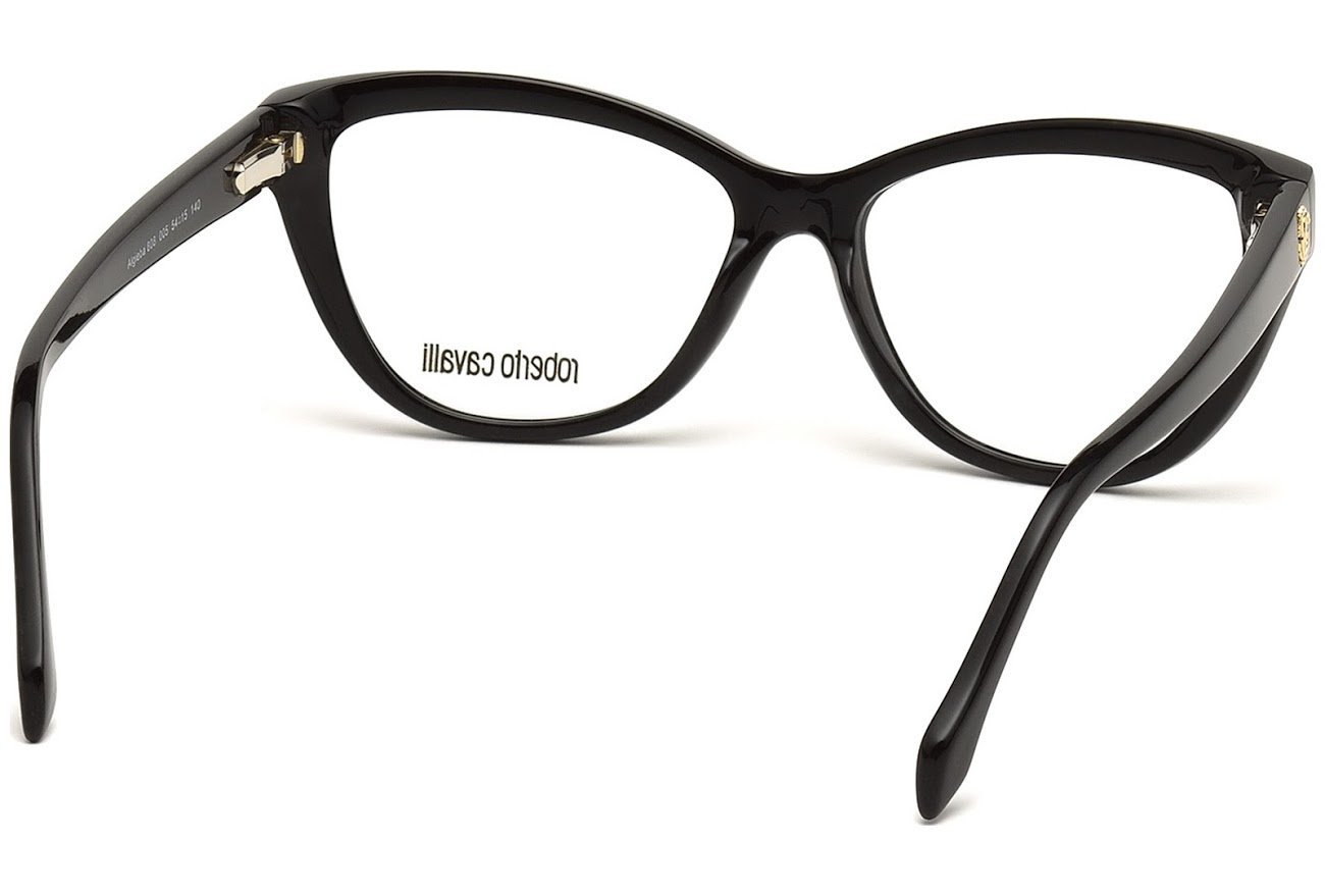 Roberto Cavalli RC0808 Women's Black Acetate Sunglasses 54mm | Fashionable & UV Protection for Outdoor Activities, Beach, and Driving