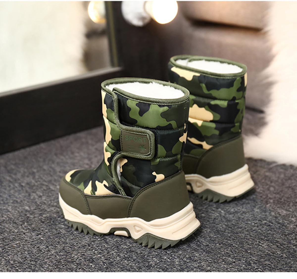 **Unisex Kids Snow Boots - Waterproof Winter Boots for Toddler, Little & Big Kid - Slip Resistant Cold Weather Shoes for Boys & Girls - Perfect for Snow Play, Hiking & Outdoor Adventures**