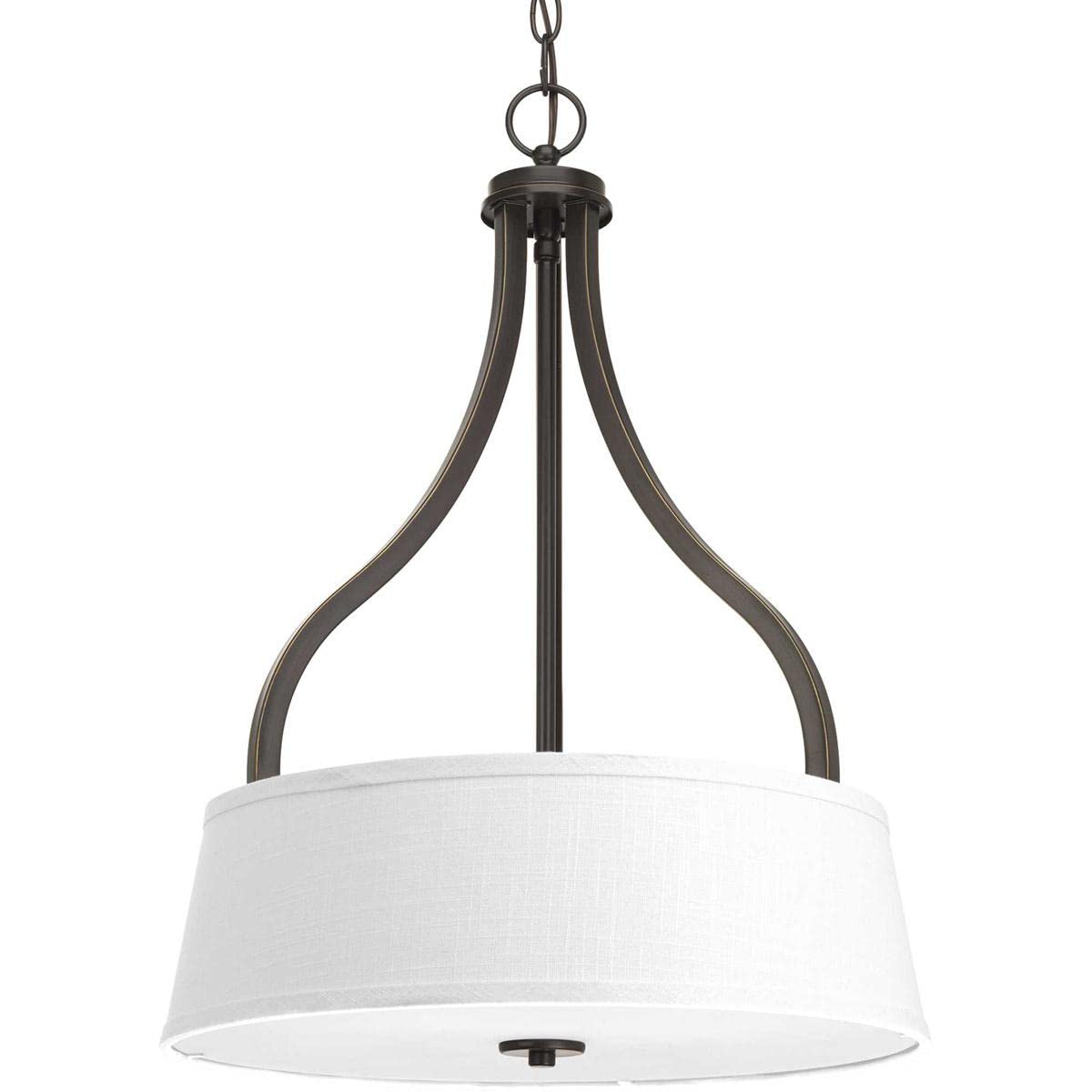 41ELIZABETH 41493-AB Jay 3-Light 18-Inch Antique Bronze Flush Mount Ceiling Light Fixture for Dining Room, Kitchen, Bedroom or Hallway Lighting