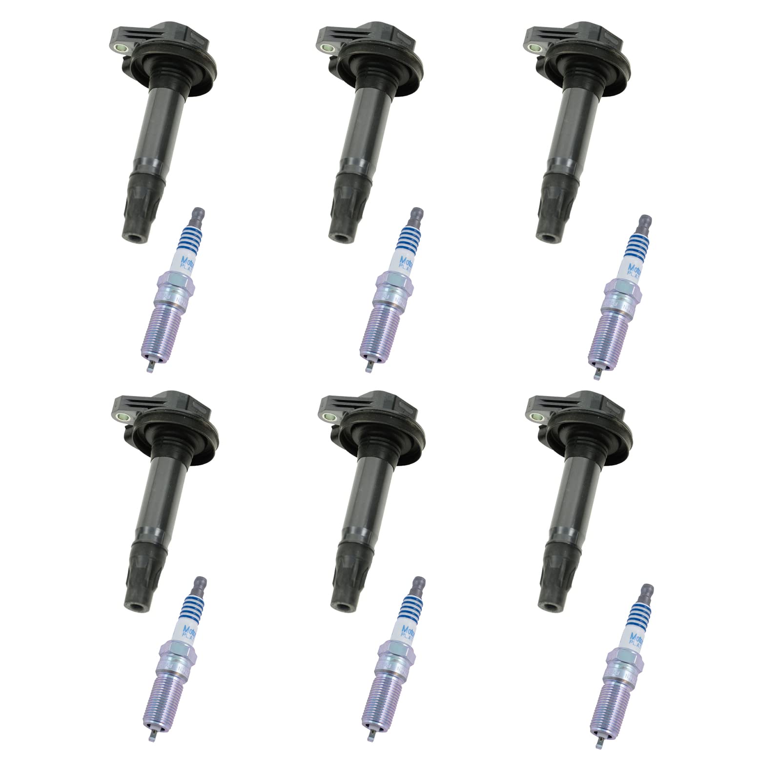 12-Piece Ignition Coil & Spark Plug Kit Set - Compatible with Ford & Lincoln Vehicles - High Performance Engine Replacement Parts for Smooth Acceleration & Fuel Efficiency - Perfect for DIY Auto Repair & Maintenance