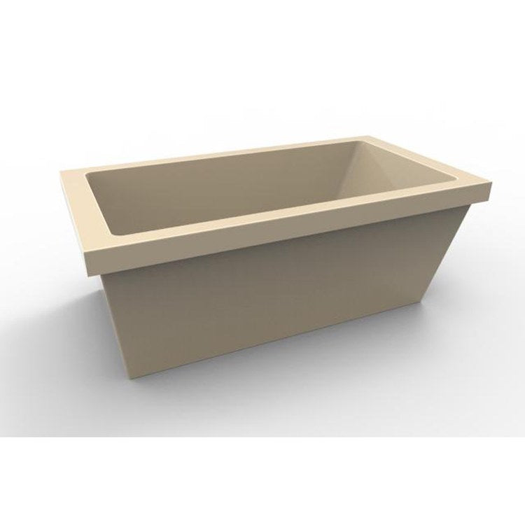 Lucy Freestanding Acrylic Bathtub - Modern Rectangular Design 66x36x23.5 Inch - Luxury Soaking Tub for Spa Bathroom & Master Suite Relaxation