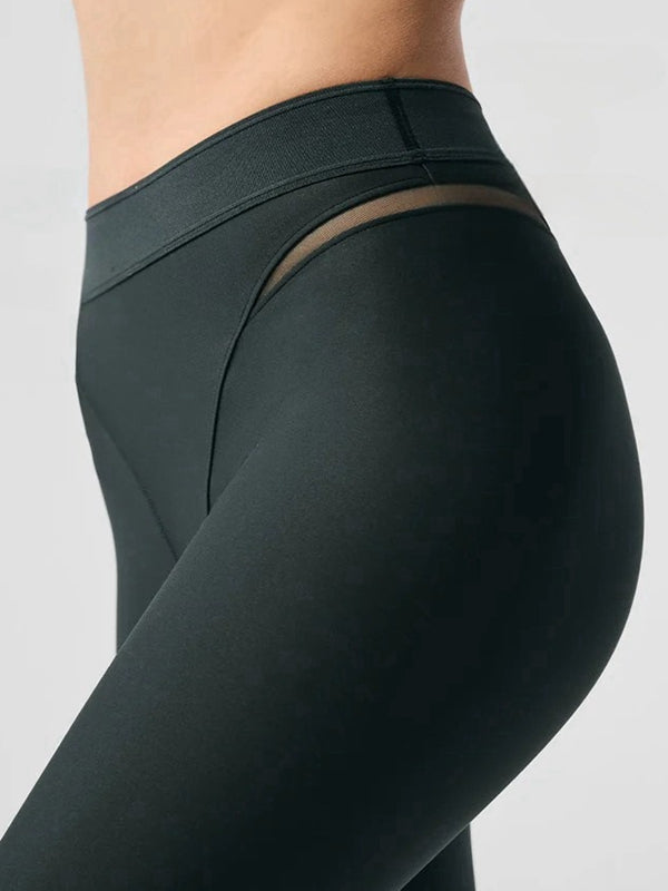 ZASUWA Women's Sexy Sheer Mesh Push Up High Waisted Leggings - Tummy Control & Hip Lift for Workout, Yoga & Night Out