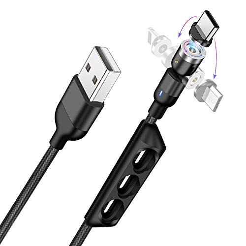 Anbernic RG Nano Charging Cable - BoxWave MagnetoSnap AllCharge Magnetic USB-C & Micro USB Cable - Fast Charging Cord for Handheld Gaming - Perfect for Travel, Gaming Sessions & On-the-Go Charging (Jet Black)