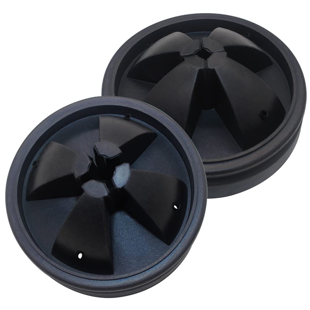 Joywayus 2-Pack 3-3/8 Inch Black Rubber Garbage Disposal Splash Guard - Quiet Sink Baffle Replacement with Upgraded Removable Drain Plugs - Multi-Functional Food Waste Disposer Accessories for Kitchen Sink Maintenance & Odor Prevention