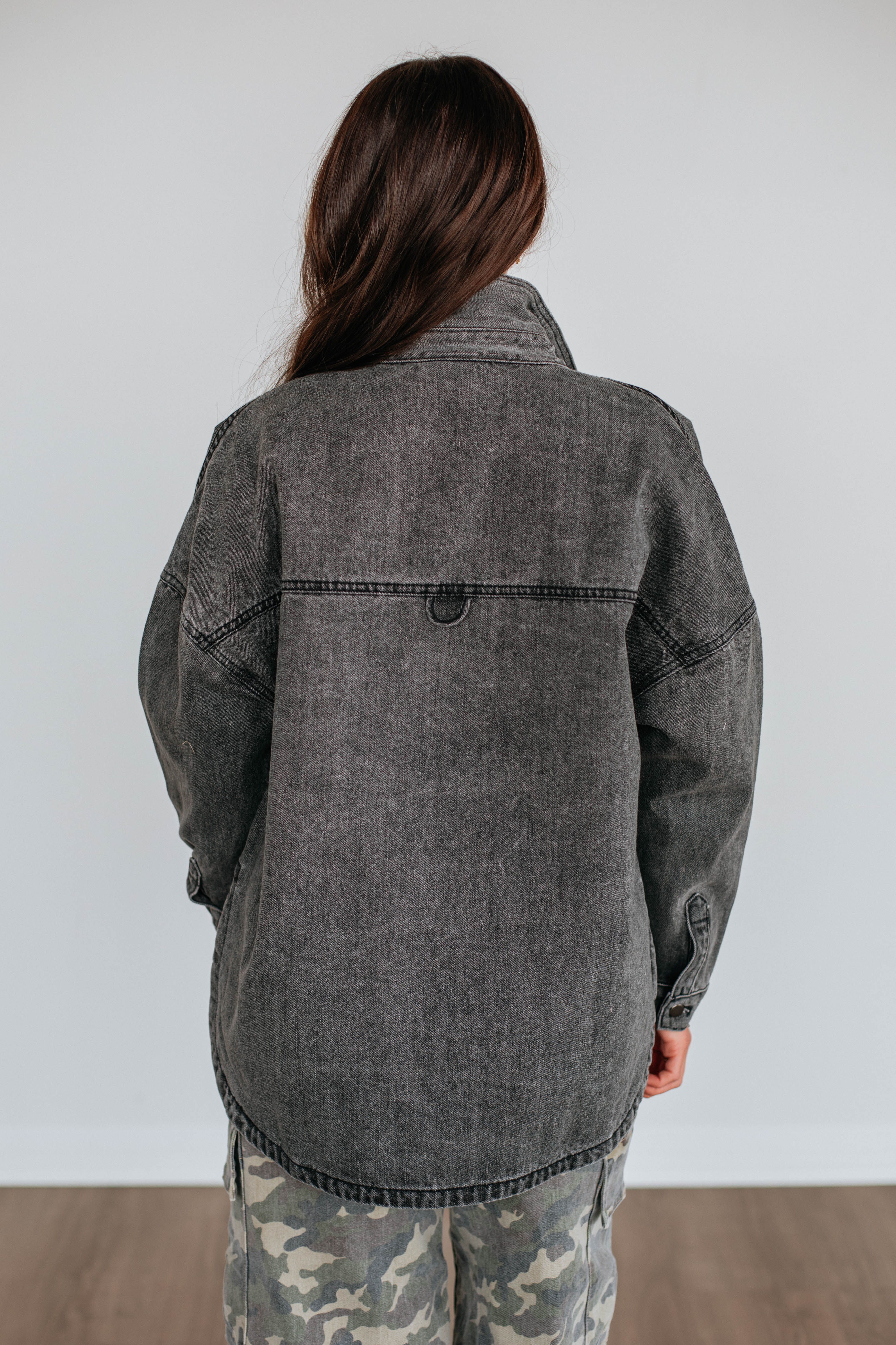 Vintage Black Callahan Denim Shacket for Men - Classic Overshirt Jacket for Casual Outfits & Fall Layering