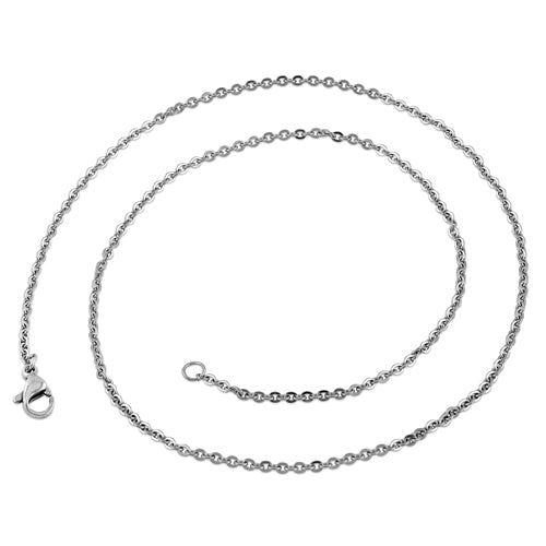 1.8MM Stainless Steel Flat Cable Chain Necklace for Women & Men - Durable & Hypoallergenic Jewelry for Everyday Wear, Gifts & Special Occasions