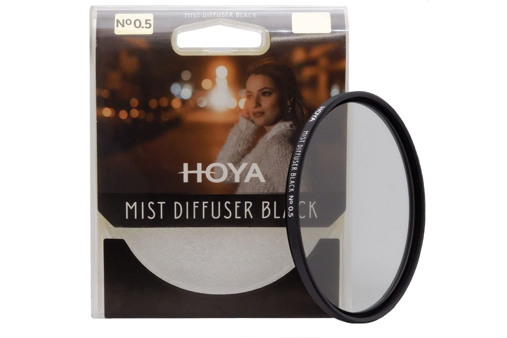Hoya 82mm Mist Diffuser Black No. 0.5 Glass Filter for DSLR & Mirrorless Cameras - Soft Focus Diffusion Effect for Portraits & Cinematic Photography