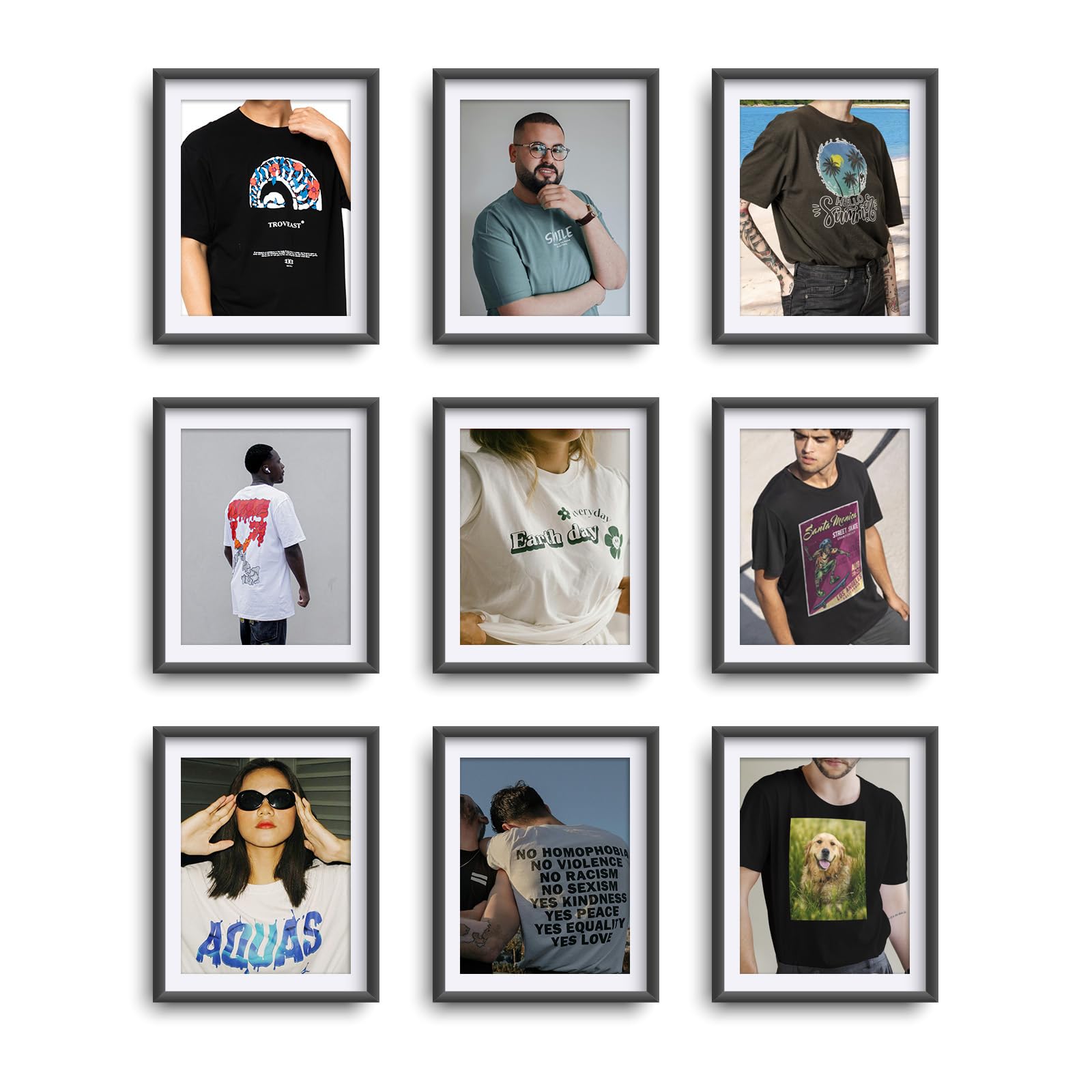 Custom Printed T-Shirts Bulk Order for Men & Women - Personalized Logo, Text & Picture Print on Front/Back - Unisex Mesh Tees for Team Uniforms, Events & Promotions