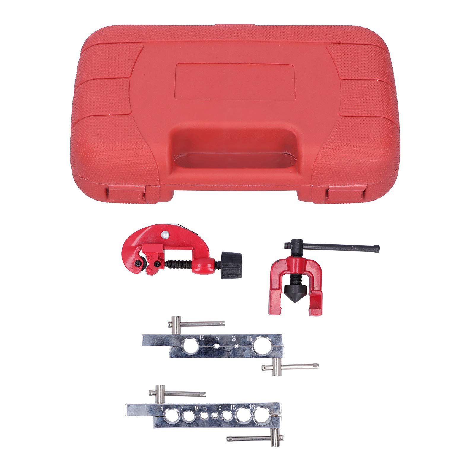 Stainless Steel Flaring Swaging Tool Kit - Manual Pipe Reamer Set for Copper Tubing & Aluminum Pipes | HVAC, Plumbing & Automotive Repair Tools
