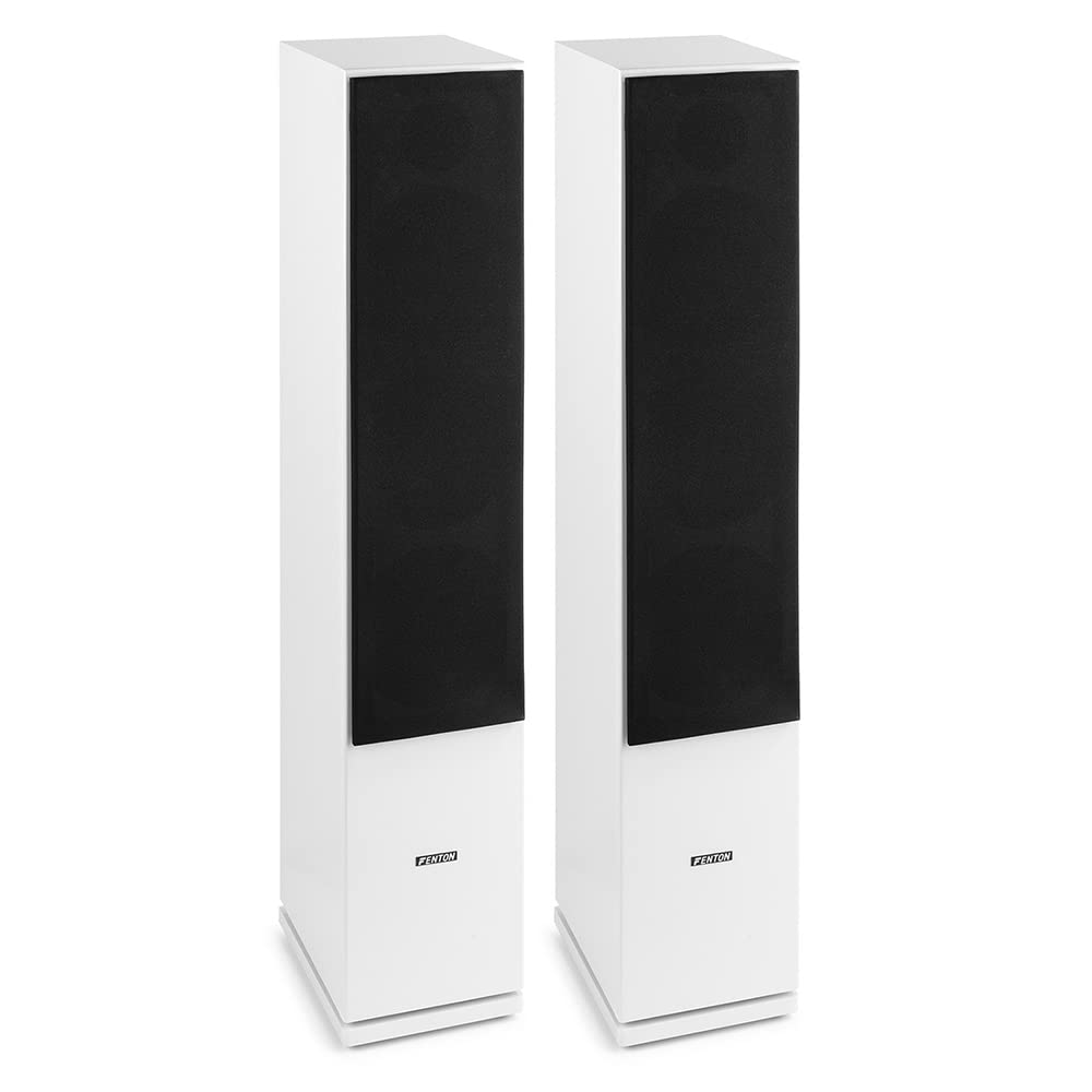 Fenton SHF80W 500W HiFi Tower Speaker System with AV440 Bluetooth Amplifier - 3-Way Floor Standing Speakers, 6.5
