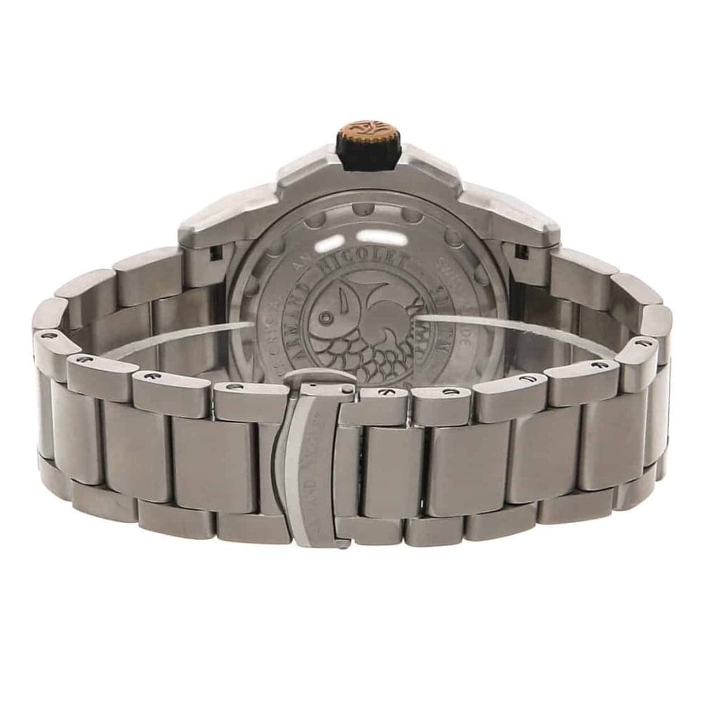 ARMAND NICOLET A480ASN NS MA4480AA Men's Luxury Automatic Watch with Black Silicone Strap - Perfect for Business, Formal Occasions & Everyday Wear